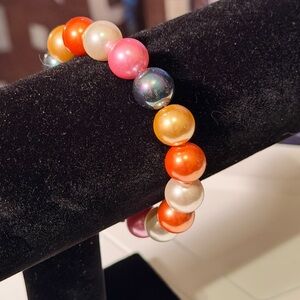 Elegant Multicolor Shell Pearl Beaded Bracelet
